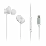 Panasonic RP-TCM225DEW, USB-C-Ohrhörer, In-Ear-Ohrhörer, kabelgebundene Kopfhörer mit integriertem Mikrofon & Bedienung, kraftvoller Bass, anpassbare Passform, 1,2 m Kabel, Weiß