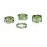 XLC Unisex Lenkkopferweiterung 3x5/1x10/1x15 Mm 1 1/8 Zoll A-Head Spacer-Set AS-A02, Grün, Einheitsgröße EU