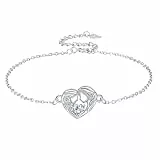 Yinsen Mutter Tochter Herz Armband 925 Sterling Silber Armbänder, Geburtstag Jahrestag Weihnachten Geschenk für Sie Frauen Freundin Mutter