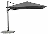 Schneider Sonnenschirm RHODOS TWIST ca. 300 x 300 cm anthrazit, Anthracite