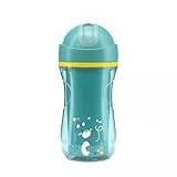 Chicco Sport Trinklernbecher für Kinder 266 ml, 14+ Monate Trinkflasche für Kleinkinder, Thermosflasche mit bissfestem, flexiblem Silikonhalm, BPA-frei, Hellblau