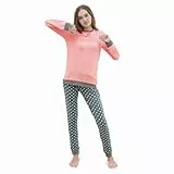 LOREZA ® Mädchen Pyjama Baumwolle Set Zweiteiliger Schlafanzug (140-146 (10-11 Jahre), Modell 6)
