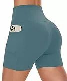 CAMPSNAIL Running Biker Shorts for Women High Waist - Workout Yoga Athletic Compression Comfy Seamless Shorts with Pockets