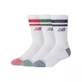 New Balance Active Crew Socks Socken 3er Pack (DE/NL/SE/PL, Numerisch, 43, 46, Regular, Regular, white/stripe)