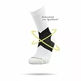 ROLLO SOCKS Team 5.0 White - Laufsocken mit gezielter Kompression, Running, Sprunggelenk stützend, Bandage Fußgelenk, Sportsocken, Für jeden Sport geeignet, Größe S (36-39)