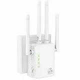 WLAN-Extender-Signalverstärker für bis zu 5000 sq.ft und 55 Geräte, Verstärker mit großer Reichweite und Ethernet-Anschluss, Zugangspunkt, 1-Tasten-Einrichtung, Alexa-kompatibel