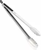 Leifheit Küchen- und Grillzange, 41 cm mit Klick-Verschluss, Kochzange mit hitzebeständigen Enden, Küchenzange mit stabilem Edelstahlgriff, ProLine-Serie