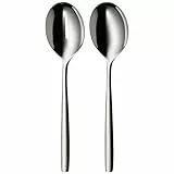 WMF Salatbesteck 25 cm, klein, Salatgabel und Servierlöffel, Cromargan Edelstahl poliert, spülmaschinengeeignet