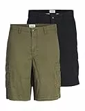 JACK&JONES PLUS Herren JPSTCOLE JJCAMPAIGN 2PK MP PLS Shorts, Schwarz, 52 Größen (2er Pack)