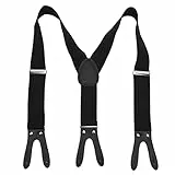 TOPINCN Herren Hosenträger mit Knöpfen, für Erwachsene, Y förmiger Riemen, Hosenträger, Unterwäsche, Nähen