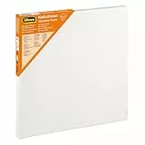 Idena 60031 - Keilrahmen mit Leinwand aus 100% Baumwolle, Grammatur 380 g/m², für Öl- und Acrylfarben, ca. 30 x 30 cm groß, weiß