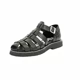 Kickers Damen Kick Lergo Flache Sandale, Schwarz, 37 EU
