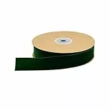 EXCEART 10m Samtband Schleifenband Zierband Verpackungsband Geschenkband Schmuckband zum Nähen Dekoration für Haarschmuck Kranz Deko DIY Schleife Bogen Hochzeit Tischdeko 2,5cm Dunkelgrün