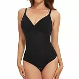 SLIMBELLE Shapewear Body Spitze Shaping Bodysuit Rückenfreier Body Tiefen Rückenausschnitt Sexy Shaper Taillenformer Figurformender Damen