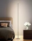 EDISHINE Stehlampe Wohnzimmer, LED Stehlampe Dimmbar, Stehleuchte Modern mit Fußschalter, 3000K Warmweiß, 1100 lumen, 147cm Lichtsäule für Wohnzimmer, Schlafzimmer und Büro