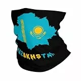 Flaggenkarte Von Kasachstan Herren Damen Loopschal Atmungsaktiv Multifunktionstuch Winddicht Halstuch Für Laufen Sport Joggen Radfahren
