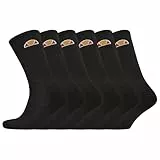 ellesse Unisex Tamuna 6er-Pack Socken, Schwarz, 7-11