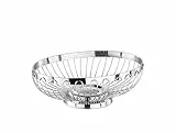 APS 30210 Hochglanzpolierter Edelstahl Oval Korb für Brot oder Obst, 20 x 15 x 7 cm
