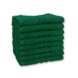 Vency Premium 8er Pack Handtuch Set - 100% Baumwolle - Saugfähige und langlebige Handtücher, Größe 40x70 cm, Dunkelgrün