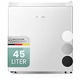HEINRICHS Getränkekühlschrank 45L klein kompakt leise: 39db mit Kühlfach Mini-Bar; Tisch-Kühlschrank; Mini Kühlschrank mit separatem Kühlfach; perfekt geeignet für Büro Camping Garten Outdoor (Weiß)