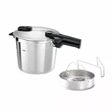 Fissler Vitaquick Premium/Schnellkochtopf (6 L, Ø 22 cm) m. Einsatz, Edelstahl-Dampfkochtopf, 2-Garstufen, Made in Germany - Induktion