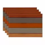 Artoid Mode Orange Planken Antik Alt Rustikal Holz Herbst Platzsets 4er Set, 30x45cm Urlaub Tischsets Waschbar Platzdeckchen Küche Party Deko