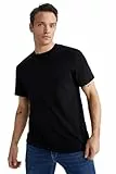 DeFacto Herren V7699az T-Shirt, Schwarz, 3XL EU