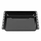 ICQN Tiefes Backblech 45,5 × 37,5 × 6 cm, Kompatibel mit Bosch, Siemens, Constructa & Neff, Emaillierte Fettpfanne für Backofen & Herd