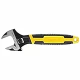 Stanley MaxSteel Einmaulschlüssel 0-90-950 (verstellbar, 39 mm x 300 mm Länge, Chrom-Vanadium Stahl, Kopf angewinkelt)