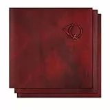 Wanderings Wanderings Rote Lederblätter für Lederhandwerk – Vollnarbenbüffelleder-Quadrate – Echtlederbögen, Ideal für Schmuck, Ledergeldbörsen, Kunst und Handwerk – Inklusive 3 Bögen
