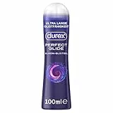 Durex Perfect Glide Gleitgel - für lange Gleitfähigkeit, geeignet für vaginaler Trockenheit und verkehr - Silikonbasiertes Gleitmittel, Kondom, seidig-weiche Textur – 100 ml