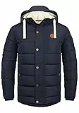 Blend BHFrederic Herren Winterjacke Steppjacke Jacke gefüttert mit abnehmbarer Kapuze Kordelzug Knöpfen Eingrifftaschen Regular fit, Größe:L, Farbe:Navy (70230)