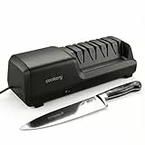 Cookery Messerschärfer Elektrisch 4-Stufen Elektrischer Messerschleifer für alle Messer | Diamant Profi Messerschleifmaschine zum Schärfen & Schleifen von Küchenmessern | Messerschleifgerät