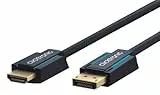 Clicktronic DisplayPort HDMI Kabel 4k 60 Hz unidirektional mit Signalverstärker - DP 1.4 zu HDMI 2.0 Adapterkabel - Monitorkabel Display Port auf HDMI 10m