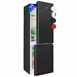 Bomann® Kühlschrank mit Gefrierfach | Energieklasse E | 143cm | Kühl Gefrierkombination leise 39 dB | 3 Ablagen & 3 Schubladen | Türanschlag wechselbar | 175L Kühlgefrierkombi | KG 320.2 schwarz