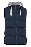 Blend BHJens Herren Weste Steppweste Outdoor Weste mit Kapuze Stehkragen Eingrifftaschen Regular fit, Größe:L, Farbe:Navy (70230)