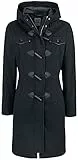 Brandit Damen Duffle Mantel long 9427, Einfarbig, Gr. X-Small, Schwarz (Black 2)