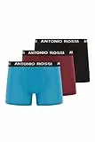 ANTONIO ROSSI (3/6er-Pack) Boxershorts Herren - Unterhosen Männer Multipack mit Elastischem Bund - Baumwollreich, Bequeme Herrenunterwäsche, Schwarz, Blau, Burgunderrot (3er-Pack), XL