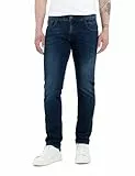 Replay Herren Jeans Anbass Slim-Fit mit Power Stretch, Dark Blue 007-1 (Blau), 34W / 34L
