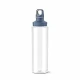Emsa Drink2Go Eco Trinkflasche, 0,7 Liter, wiederverwendbar, auslaufsicher, ISCC-zertifiziertes Tritan renew, Öko-Design, Schraubdeckel, Spülmaschinengeeignet, Blau, N3033500