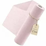 Twinzee - Vlies Tischläufer Rosa, Blush 30 cm x 25 m - Tischband fur Tischdeko Geburtstag, Hochzeit, Taufe, Outdoor - Decoratives Tischläufer Modern Rolle
