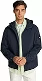 Tommy Hilfiger Herren Windbreaker Jacke Branded Hooded Sportlich, Blau (Desert Sky), L