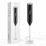 Bonsenkitchen Hand-Milchaufschäumer, elektrischer Handschäumer, Getränkemixer, perfekt für Bulletproof Kaffee, Matcha, heiße Schokolade, batteriebetriebener Mini-Schneebesen-Aufschäumer