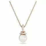 Swarovski Originally Anhänger, Kristallperle, Weiß, Roségold-Legierungsschicht