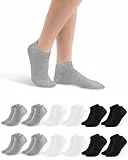 Libella Sneaker Socken Damen 35-38 Schwarz 12Paar Baumwolle Kurze Socken Unisex Söckchen Sportsocken Sneakersocken Damensocken Halbsocken Schwarze Socken Damen 35-38
