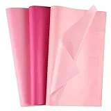 Morcheiong 60 Blatt rosa Seidenpapier, mehrfarbig, Kunst, Geschenkverpackung, Seidenpapier, Großpackung für DIY Bastelarbeiten, Geburtstag, Valentinstag, Feiertag, Hochzeit, Dekoration, Party