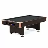 Automaten Hoffmann Billardtisch Club Pro III Nussbaum Dekor | Robuste Bauweise mit K-55 Bandenprofil | Ohne Münzung | Nivellierfüße, einfache Tuchbespannung, Indoor