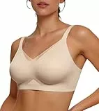 As Fairy BH Damen Ohne Bügel BHS Mesh Nahtloser Stütz Push Up BH Bügelloser Seamless Bequem Bralette Tshirt Klassische Komfort BHS für Damen Haut M