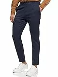 JEFF Herren Dyer Stoffhose mit 4 Taschen | Stretch Hose Herrenhose für Männer Navy, M