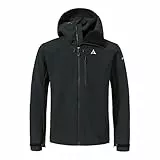 Schöffel Herren Hybrid Jk Style Salza MNS, MTB Jacke mit helmtauglicher Kapuze, wasser- und windabweisende Fahrradjacke, leichte Jacke mit 4-Wege Stretch, black, 52